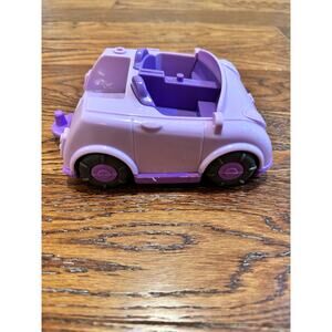 Fisher Price Little People Purple Car 2007 Convertible with Trailer Hitch Toy